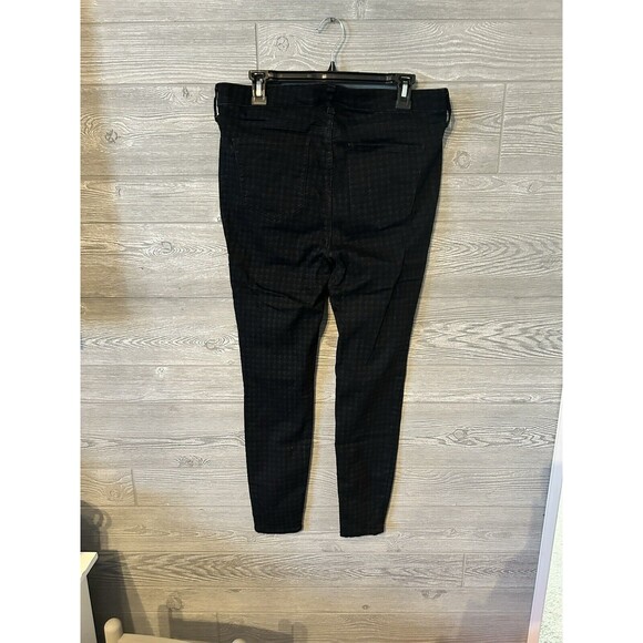 Torrid Jeans 12R Black Super Soft Sky High Rise Skinny‎ Houndstooth Stretch $85 - Picture 3 of 8